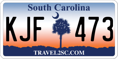 SC license plate KJF473