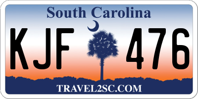 SC license plate KJF476