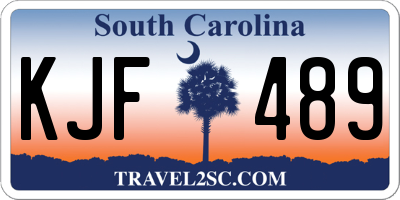 SC license plate KJF489