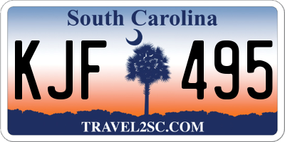 SC license plate KJF495