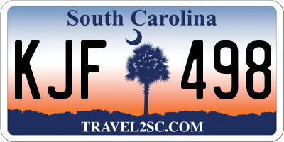 SC license plate KJF498