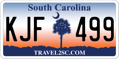 SC license plate KJF499