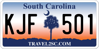 SC license plate KJF501