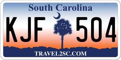 SC license plate KJF504