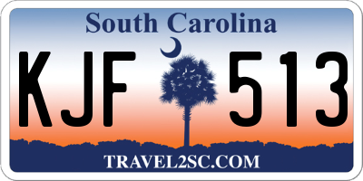 SC license plate KJF513