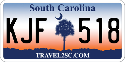 SC license plate KJF518