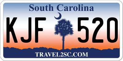 SC license plate KJF520