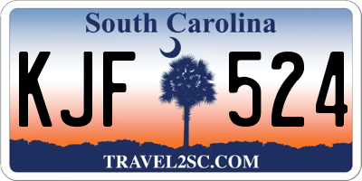 SC license plate KJF524
