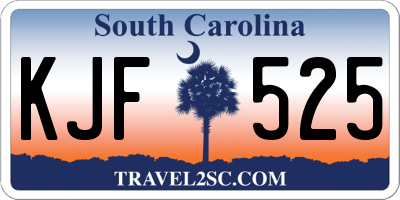 SC license plate KJF525