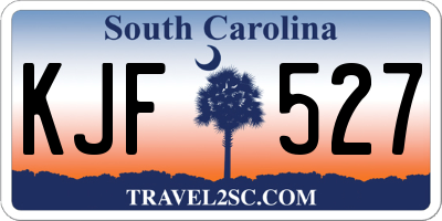 SC license plate KJF527