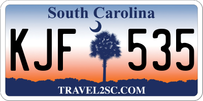 SC license plate KJF535