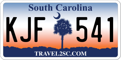 SC license plate KJF541