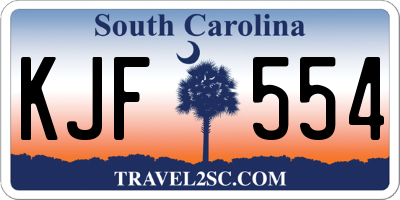 SC license plate KJF554