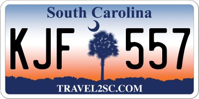 SC license plate KJF557