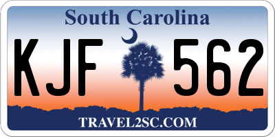 SC license plate KJF562