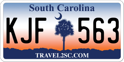 SC license plate KJF563