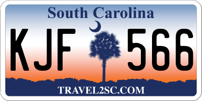 SC license plate KJF566