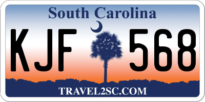 SC license plate KJF568