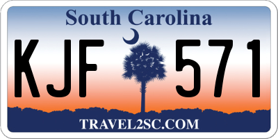 SC license plate KJF571