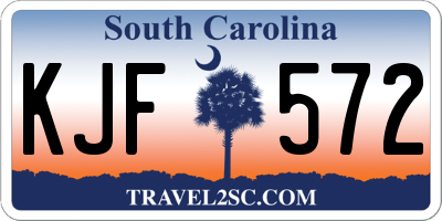 SC license plate KJF572