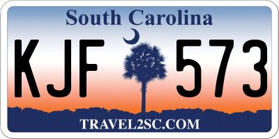 SC license plate KJF573