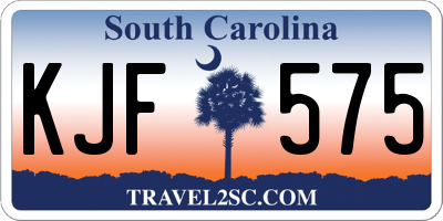 SC license plate KJF575