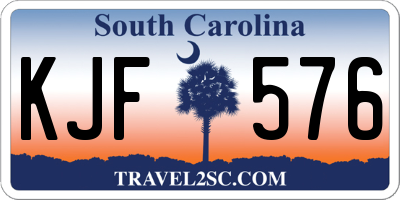 SC license plate KJF576