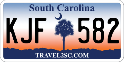 SC license plate KJF582