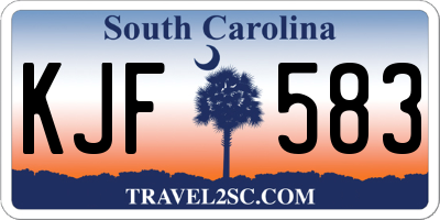 SC license plate KJF583