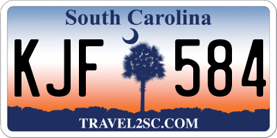SC license plate KJF584