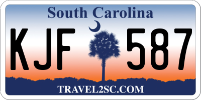 SC license plate KJF587