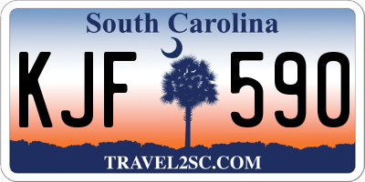 SC license plate KJF590