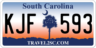 SC license plate KJF593