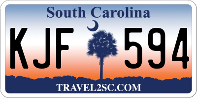 SC license plate KJF594