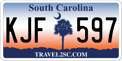 SC license plate KJF597