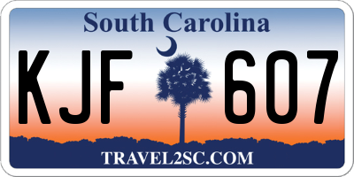 SC license plate KJF607