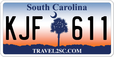 SC license plate KJF611