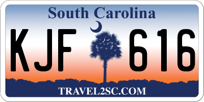 SC license plate KJF616