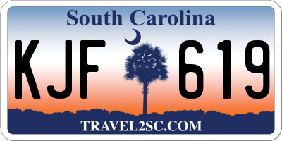 SC license plate KJF619