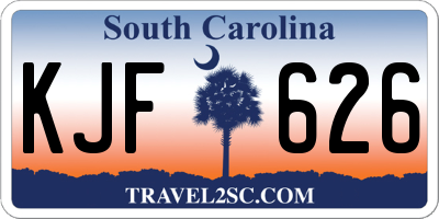 SC license plate KJF626