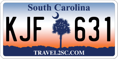SC license plate KJF631