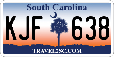 SC license plate KJF638