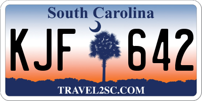 SC license plate KJF642
