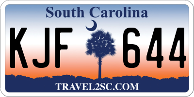 SC license plate KJF644