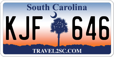 SC license plate KJF646