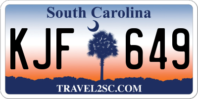 SC license plate KJF649