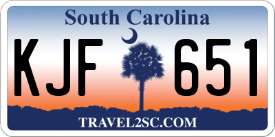 SC license plate KJF651