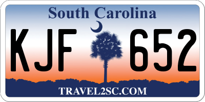 SC license plate KJF652
