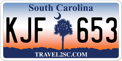 SC license plate KJF653