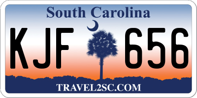 SC license plate KJF656